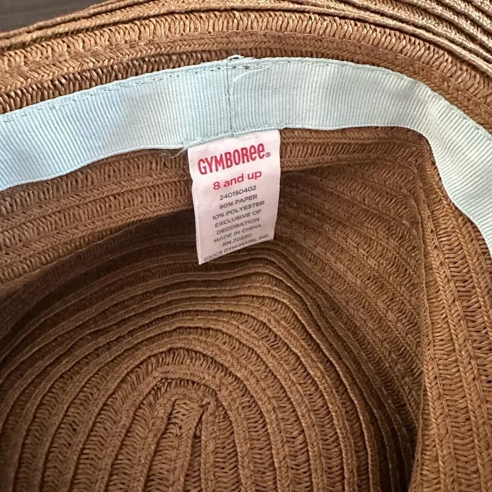 Girls Gymboree beach floppy garden hat ages 8+